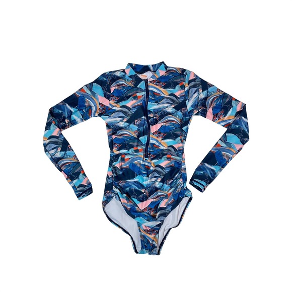Axesea Other - AXESEA Womens Feeling Nature Front Zip One Piece Swimsuit size 6